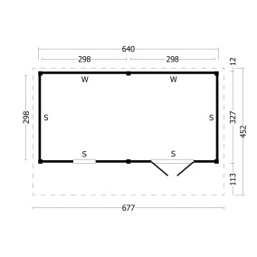  Tuindeco | Overkapping Bergen XL | Type 4 | Zwarte Wanden 211159-10
